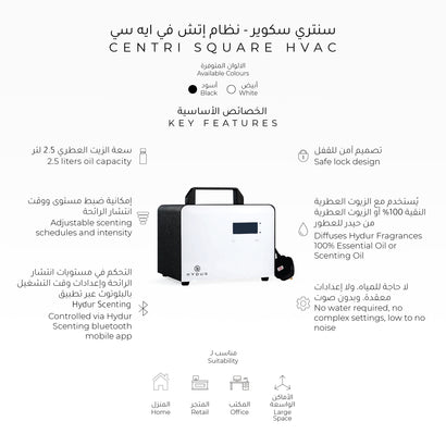 Centri Square HVAC + 2 x 500ml Scenting Oil